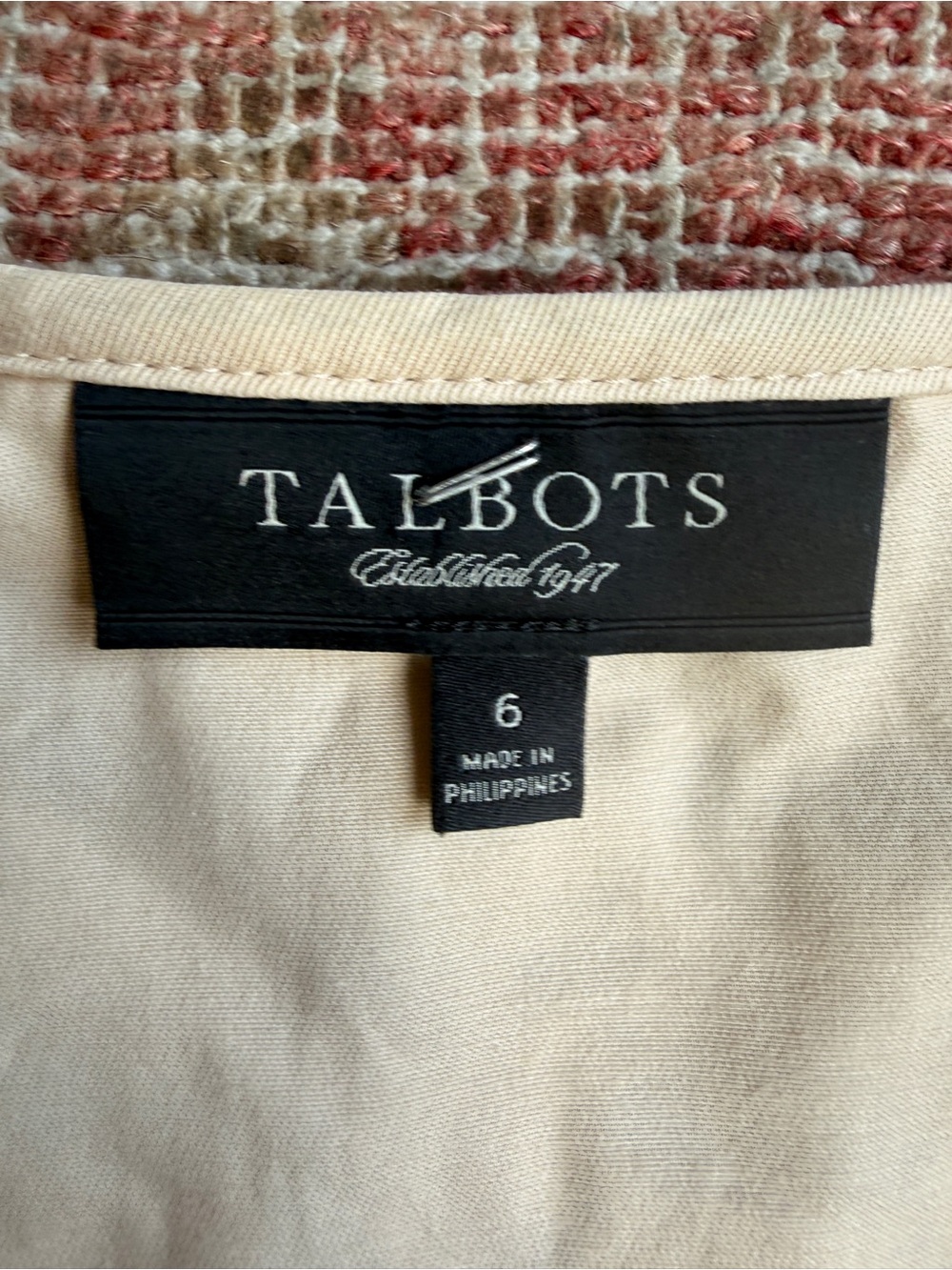Talbots Cream Crochet Floral Jacket - Picture 3 of 3